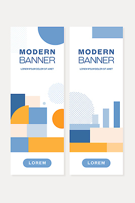 도형 템플릿 디자인 배너 배너템플릿 컬러 그래픽 세로 파란색 견본 주황색 남색 상업 마케팅 AI파일 파일형식 벡터