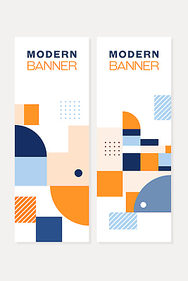 모양 도형 템플릿 디자인 배너 배너템플릿 컬러 패턴 그래픽 파란색 주황색 크기 모던 비율 구성 창의성 AI파일 무늬 파일형식 벡터