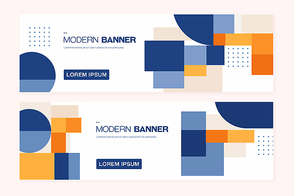 모양 도형 템플릿 디자인 배너 배너템플릿 컬러 패턴 그래픽 파란색 주황색 크기 배열 모던 비율 구성 웹디자인 AI파일 무늬 파일형식 벡터
