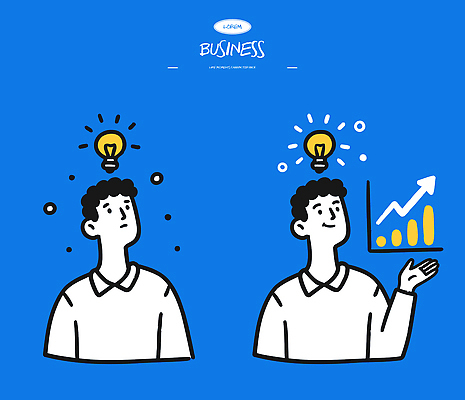 직업 교육 생각 일러스트 비즈니스 성공 그래프 아이디어 사람 친구 자료 성장 시간 목표 계획 분석 기회 전략 혁명 서류판 창의성 국내일러스트 AI파일 컨셉 관계 사무용품 파일형식 벡터