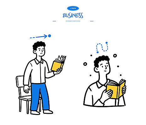 교육 남자 생각 의자 일러스트 비즈니스 모션 상상 아이디어 실험 형상 책 학습 교양 시간 연구원 집중 읽기 소통 창의성 스타일 국내일러스트 AI파일 직업 가구 컨셉 사람 파일형식 벡터