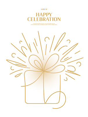디자인 기념일 행복 라인일러스트 일러스트 기념 불꽃놀이 선물 이벤트 장식 상자 파티 축제 기쁨 금색 축하 표현 생일 즐거움 서프라이즈 기념식 국내일러스트 AI파일 감정 컬러 컨셉 놀이 파일형식 벡터