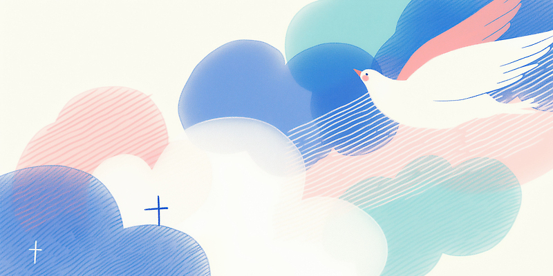 JPG 감정 종교 여유 컬러 백그라운드 십자가 일러스트 상상 자연 조류 하늘 풍경 일상 평화 자유 비행 장면 뷰티풀 국내일러스트 AI일러스트 AI콘텐츠 동물 컨셉 라이프 생태계 파일형식