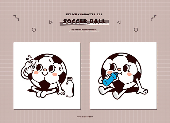 동물 캐릭터 디자인 스포츠 일러스트 축구공 친구 운동 귀여움 축구 놀이터 물병 연습 즐거움 그림 땀 쉬는시간 키치 일러캐릭터 AI파일 감정 컨셉 공 축구용품 관계 놀이 휴식 건강 구기 물통 파일형식 벡터