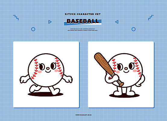 캐릭터 디자인 어린이 스포츠 일러스트 공 모션 표정 그래픽 파란색 세트 걷기 귀여움 야구 야구방망이 즐거움 야구공 그림 드로잉 일러캐릭터 AI파일 감정 컬러 컨셉 미술 사람 구기 야구용품 파일형식 벡터