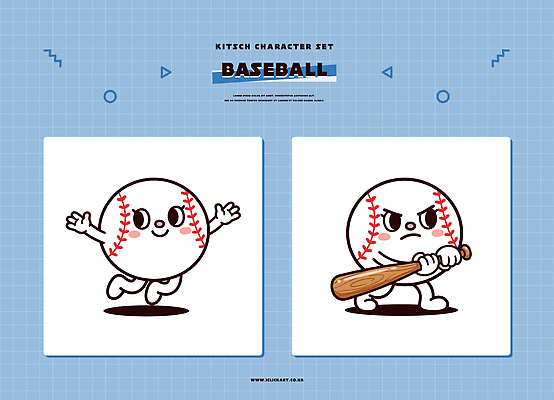 캐릭터 디자인 스포츠 일러스트 공 모션 무표정 그래픽 세트 귀여움 스크린 기쁨 다양 야구 방망이 표현 그리기 야구공 작품 일러캐릭터 AI파일 감정 다수 컨셉 표정 미술 구기 야구용품 파일형식 벡터