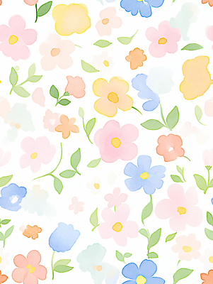 JPG 식물 디자인 꽃 컬러 백그라운드 잎 패턴 일러스트 자연 수채화 장식 여름 봄 다양 원형 크기 그림 국내일러스트 AI일러스트 AI콘텐츠 도형 계절 다수 무늬 생태계 파일형식