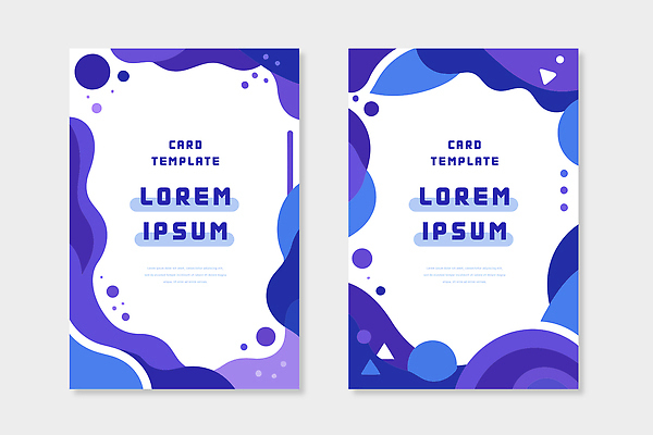 모양 도형 디자인 예술 선 컬러 백그라운드 일러스트 아이디어 창조 그래픽 파란색 세트 보라색 공간 표현 작업 카드 배열 창의력 국내일러스트 AI파일 컨셉 파일형식 벡터