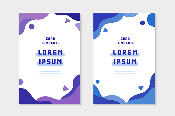 모양 디자인 컬러 백그라운드 일러스트 텍스트 그래픽 파란색 세트 디지털 보라색 카드 크기 프레젠테이션 레이아웃 기하학 직사각형 나란히 예시 벡터 국내일러스트 AI파일 도형 무늬 파일형식