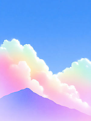 JPG 주간 구름 실루엣 컬러 일러스트 자연 하늘 아침 조명 산 밝음 풍경 야외 일출 고요 공간 시간 파스텔톤 전경 국내일러스트 AI일러스트 AI콘텐츠 자연요소 촬영기법 노을 생태계 파일형식 탑뷰