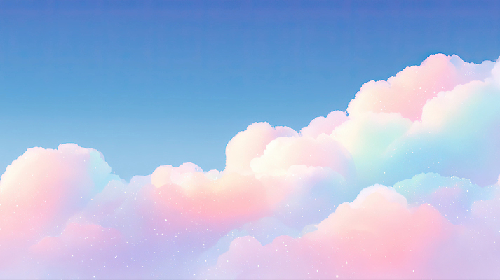 JPG 구름 분홍색 컬러 하늘색 일러스트 자연 하늘 날씨 풍경 여름 파란색 빛 일출 일몰 기상 칼날 분위기 뭉게구름 구름모양 파스텔톤 국내일러스트 AI일러스트 AI콘텐츠 자연요소 모양 계절 컨셉 모션 노을 생태계 파일형식 구름_자연