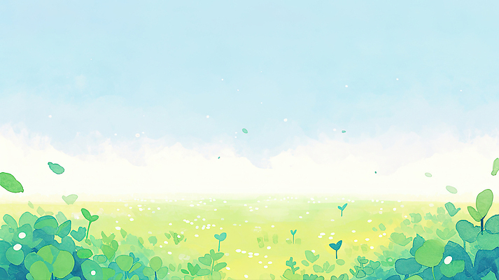 JPG 식물 일러스트 자연 하늘 생명 바람 나뭇잎 풍경 잔디 초원 여름 햇빛 새싹 자유 성장 방풍 국내일러스트 AI일러스트 AI콘텐츠 자연요소 계절 컨셉 잎 채소 날씨 태양 생태계 파일형식