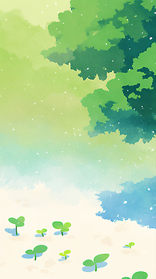 JPG 나무 식물 계절 백그라운드 일러스트 자연 초원 물 여름 파란색 햇빛 새싹 환경 공간 성장 뿌리 국내일러스트 AI일러스트 AI콘텐츠 자연요소 컬러 태양 생태계 파일형식