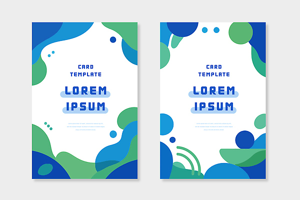 모양 디자인 예술 컬러 백그라운드 일러스트 그래픽 초록색 파란색 세트 디지털 작업 카드 배열 프레젠테이션 모던 인쇄물 창의성 출판 브랜딩 국내일러스트 AI파일 파일형식 벡터