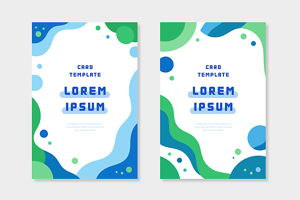 모양 디자인 컬러 백그라운드 패턴 일러스트 그래픽 초록색 파란색 세트 흰색 카드 선택 배열 모던 레이아웃 심플 조화 창의성 스타일 벡터 국내일러스트 AI파일 컨셉 무늬 파일형식