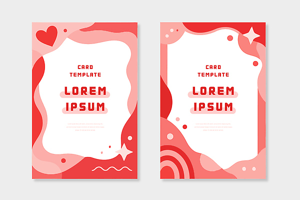 모양 디자인 예술 분홍색 컬러 백그라운드 일러스트 형상 미술 그래픽 장식 빨간색 세트 카드 단순화된 마케팅 인쇄물 스타일 국내일러스트 AI파일 문화예술 파일형식 벡터