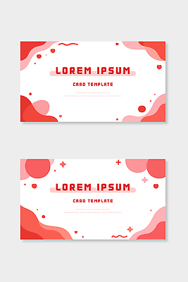 모양 디자인 선 백그라운드 일러스트 그래픽 빨간색 세트 공간 흰색 카드 배열 모던 내용 넣기 예시 웹디자인 국내일러스트 AI파일 컬러 모션 파일형식 벡터