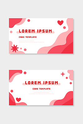 모양 디자인 분홍색 백그라운드 일러스트 그래픽 빨간색 세트 정보 카드 내용 시각디자인 예시 테마 국내일러스트 AI파일 컬러 파일형식 벡터