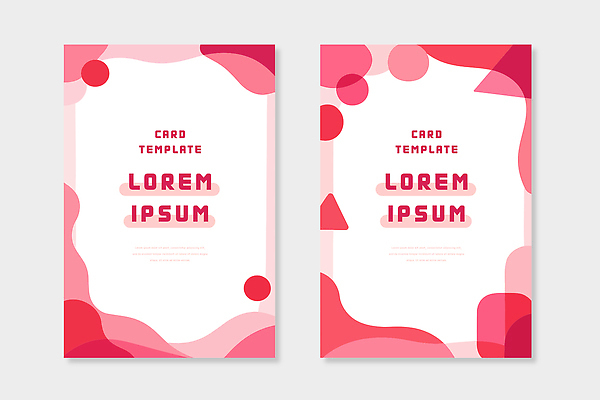 모양 디자인 분홍색 컬러 백그라운드 곡선 일러스트 텍스트 그래픽 빨간색 세트 카드 배열 문서 이미지 대칭 예시 웹디자인 스타일 국내일러스트 AI파일 선 파일형식 벡터