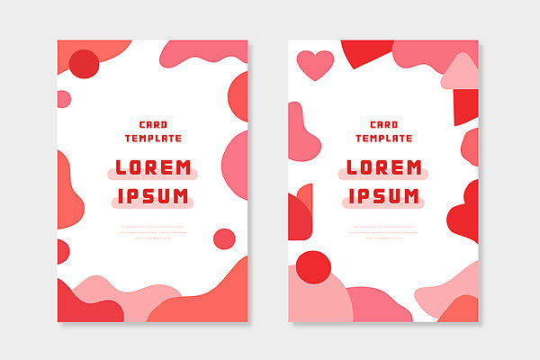 모양 디자인 예술 분홍색 컬러 백그라운드 일러스트 문구용품 그래픽 빨간색 세트 카드 모던 레이아웃 나란히 창의성 국내일러스트 AI파일 오브젝트 파일형식 벡터