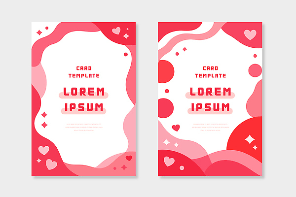 디자인 예술 분홍색 백그라운드 일러스트 형상 사랑 그래픽 장식 빨간색 세트 다양 마음 체험 카드 만들기 이미지 생성 국내일러스트 AI파일 감정 컬러 다수 컨셉 모션 파일형식 벡터