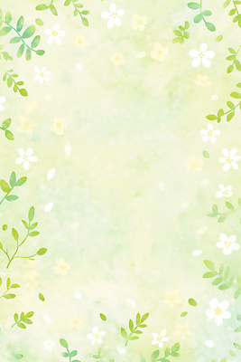 JPG 식물 디자인 꽃 백그라운드 잎 패턴 일러스트 자연 수채화 장식 초록색 연두색 노란색 물감 봄 방 흰색 그림 심플 부드러움 꾸미기 카피스페이스 국내일러스트 AI일러스트 AI콘텐츠 계절 컬러 무늬 공백 미술도구 감각 생태계 파일형식