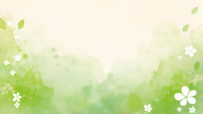 JPG 식물 디자인 꽃 백그라운드 잎 일러스트 자연 수채화 프레임 초록색 봄 공간 흰색 분위기 낙서 그림 장면 꾸미기 단순화된 색감 창작 카피스페이스 국내일러스트 AI일러스트 AI콘텐츠 계절 컬러 컨셉 공백 생태계 파일형식