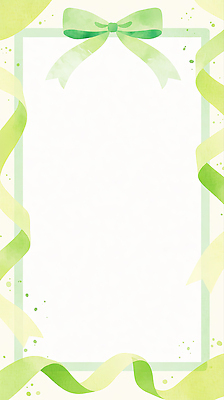 JPG 모양 문자 디자인 리본 종이 백그라운드 꽃무늬 일러스트 포장 수채화 프레임 장식 초록색 그리기 그림 정사각형 심플 뷰티풀 국내일러스트 AI일러스트 AI콘텐츠 도형 꽃 컬러 무늬 모션 파일형식