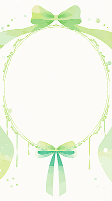 JPG 디자인 포스터 리본 예술 백그라운드 일러스트 수채화 프레임 장식 초록색 공백 전시 메시지 그림 꾸미기 입력 창의성 창작 국내일러스트 AI일러스트 AI콘텐츠 컬러 파일형식