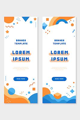 템플릿 디자인 배너 배너템플릿 세로배너 선 컬러 백그라운드 패턴 버튼 형상 그래픽 파란색 상자 주황색 원형 읽기 배너세트 AI파일 도형 무늬 모션 세로 세트 파일형식 벡터