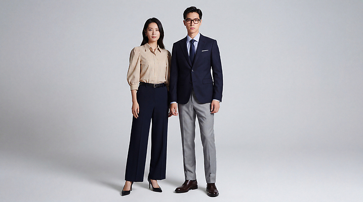 JPG 모델 편집이미지 옷 여자 패션 남자 스튜디오 함께함 미소 정장 근접촬영 손잡기 비즈니스맨 비즈니스우먼 밝은색 어두운색 의료성형뷰티 세련 편집실사 AI인물포토 AI콘텐츠 뷰포인트 컨셉 비즈니스 모션 표정 사람 직장인 CG 파일형식 AI포토