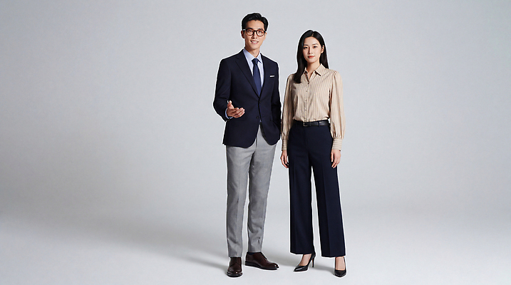 JPG 모델 편집이미지 여자 패션 남자 포즈 스튜디오 미소 웃음 정장 촬영 비즈니스맨 비즈니스우먼 여성복 남성복 의료성형뷰티 스타일 편집실사 AI인물포토 AI콘텐츠 옷 비즈니스 표정 사람 직장인 CG 파일형식 AI포토