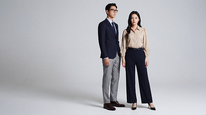 JPG 모델 편집이미지 여자 패션 남자 포즈 바지 스튜디오 정장 촬영 외투 관찰 비즈니스맨 비즈니스우먼 블라우스 의료성형뷰티 스타일 편집실사 AI인물포토 AI콘텐츠 옷 상의 비즈니스 모션 하의 사람 직장인 CG 파일형식 AI포토