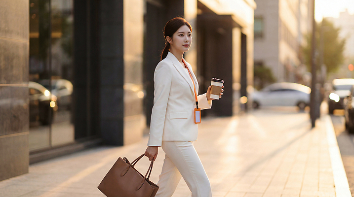 JPG 주간 편집이미지 여자 커피 이동 거리 정장 야외 사무실 걷기 핸드백 도시 업무 직장인 모던 테이크아웃 의료성형뷰티 편집실사 AI인물포토 AI콘텐츠 자연요소 직업 옷 음료 컨셉 가방 비즈니스 모션 사람 작업 CG 파일형식 AI포토