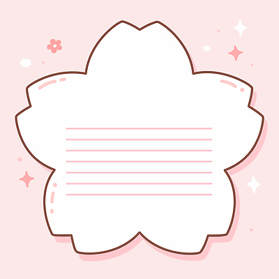 도형 디자인 꽃잎 꽃 예술 줄 분홍색 컬러 백그라운드 패턴 일러스트 프레임 장식 사각형 기록 메모지 중앙 배열 창작 핸드메이드 국내일러스트 AI파일 식물 무늬 사무용품 파일형식 벡터