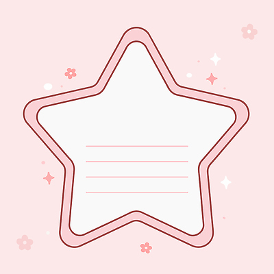 손글씨 디자인 별 줄 분홍색 백그라운드 일러스트 문구용품 프레임 그래픽 장식 그림 개성 채색 창작 스타일 국내일러스트 AI파일 자연요소 컬러 미술 오브젝트 파일형식 벡터