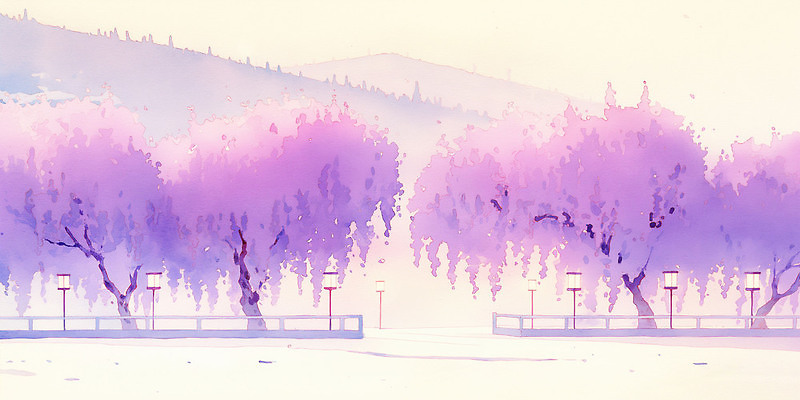 JPG 나무 공원 꽃 컬러 여행 일러스트 자연 하늘 휴식 조명 거리 이야기 풍경 여러명 일상 보라색 봄 산책 벚꽃 스케치 등나무 등나무꽃 수목 풍경화 국내일러스트 AI일러스트 AI콘텐츠 식물 계절 공공시설 다수 컨셉 미술 사람 라이프 그림 생태계 파일형식