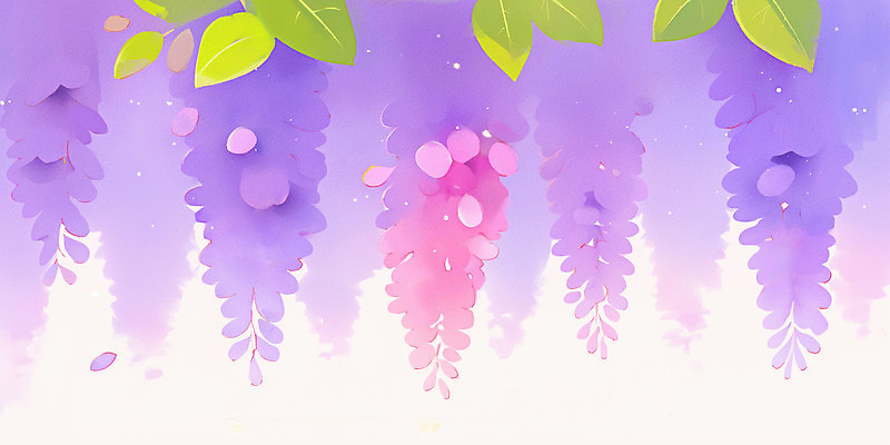 JPG 식물 꽃잎 꽃 분홍색 꽃밭 일러스트 봄꽃 자연 생명 바람 풍경 정원 보라색 봄 떨어짐 조화 등나무 등나무꽃 뷰티풀 색감 국내일러스트 AI일러스트 AI콘텐츠 자연요소 나무 계절 컬러 컨셉 날씨 생태계 파일형식