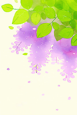 JPG 모양 식물 디자인 꽃 예술 컬러 백그라운드 잎 일러스트 자연 수채화 장식 초록색 여름 정원 보라색 물감 봄 크기 그림 등나무 등나무꽃 국내일러스트 AI일러스트 AI콘텐츠 나무 계절 미술도구 생태계 파일형식