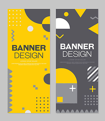 도형 템플릿 디자인 배너 배너템플릿 세로배너 컬러 패턴 추상 그래픽 세트 노란색 디지털 회색 알림 기하학 마케팅 예시 창의성 AI파일 무늬 세로 파일형식 벡터