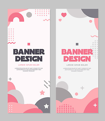 모양 템플릿 디자인 배너 배너템플릿 세로배너 예술 분홍색 컬러 패턴 도안 추상 그래픽 세로 세트 디지털 회색 그림 창작 AI파일 무늬 파일형식 벡터