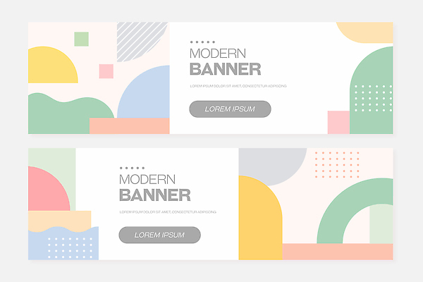 모양 템플릿 디자인 배너 배너템플릿 가로배너 컬러 패턴 형상 그래픽 세트 모던 기하학 조화 구성 대칭 예시 창의성 AI파일 무늬 가로 파일형식 벡터