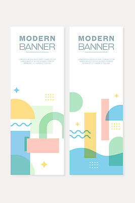 모양 템플릿 디자인 배너 배너템플릿 세로배너 컬러 패턴 그래픽 장식 세트 그림 기하학 조화 창의성 미니멀 AI파일 무늬 세로 파일형식 벡터