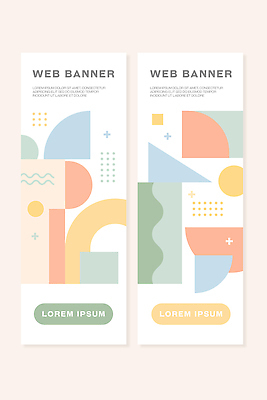 모양 템플릿 디자인 배너템플릿 세로배너 예술 컬러 패턴 텍스트 그래픽 세트 디지털 알림 모던 이미지 기하학 웹배너 AI파일 배너 웹템플릿 무늬 세로 파일형식 벡터