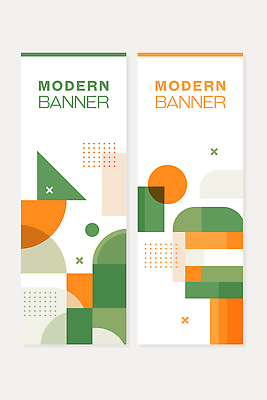 모양 템플릿 디자인 배너 배너템플릿 세로배너 선 컬러 패턴 그래픽 세로 초록색 세트 주황색 흰색 원형 모던 기하학 AI파일 도형 무늬 파일형식 벡터