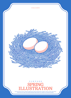 나무 디자인 계절 포스터 예술 컬러 일러스트 가족 자연 조류 생명 파란색 알 봄 두개 성장 빈티지 둥지 그림 국내일러스트 AI파일 식물 동물 컨셉 2 관계 생태계 파일형식 벡터