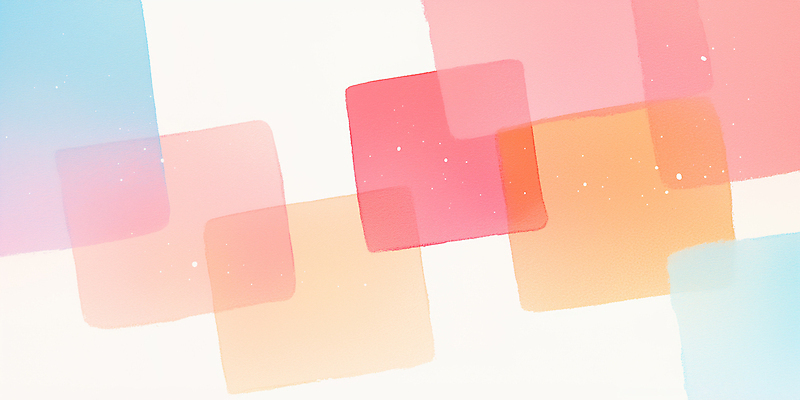 JPG 모양 디자인 예술 분홍색 컬러 백그라운드 패턴 일러스트 추상 그래픽 파란색 주황색 혼합 부드러움 겹침 조화 창의성 국내일러스트 AI일러스트 AI콘텐츠 무늬 감각 파일형식