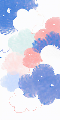 JPG 모양 구름 디자인 예술 분홍색 컬러 백그라운드 일러스트 자연 하늘 파란색 보라색 공백 그림 캔버스 기하학 구름모양 창의성 국내일러스트 AI일러스트 AI콘텐츠 자연요소 무늬 생태계 파일형식 구름_자연