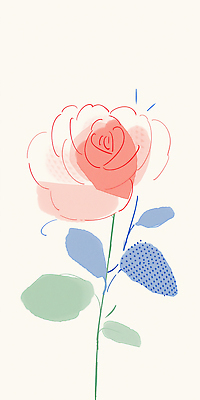 JPG 모양 디자인 꽃 예술 선 분홍색 컬러 잎 일러스트 자연 수채화 장식 초록색 파란색 장미 그림 부드러움 뷰티풀 색채 국내일러스트 AI일러스트 AI콘텐츠 식물 감각 생태계 파일형식