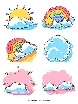 캐릭터 디자인 별 예술 컬러 무지개 일러스트 자연 하늘 날씨 밝음 태양 즐거움 그림 개성 상상력 아기자기 국내일러스트 AI파일 자연요소 감정 컨셉 생태계 파일형식 벡터